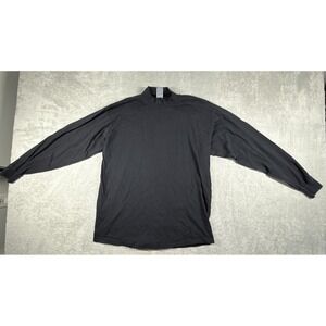 Vintage 1990's Gap Men's Long Sleeve Mock-Neck T-Shirt Black Size Large